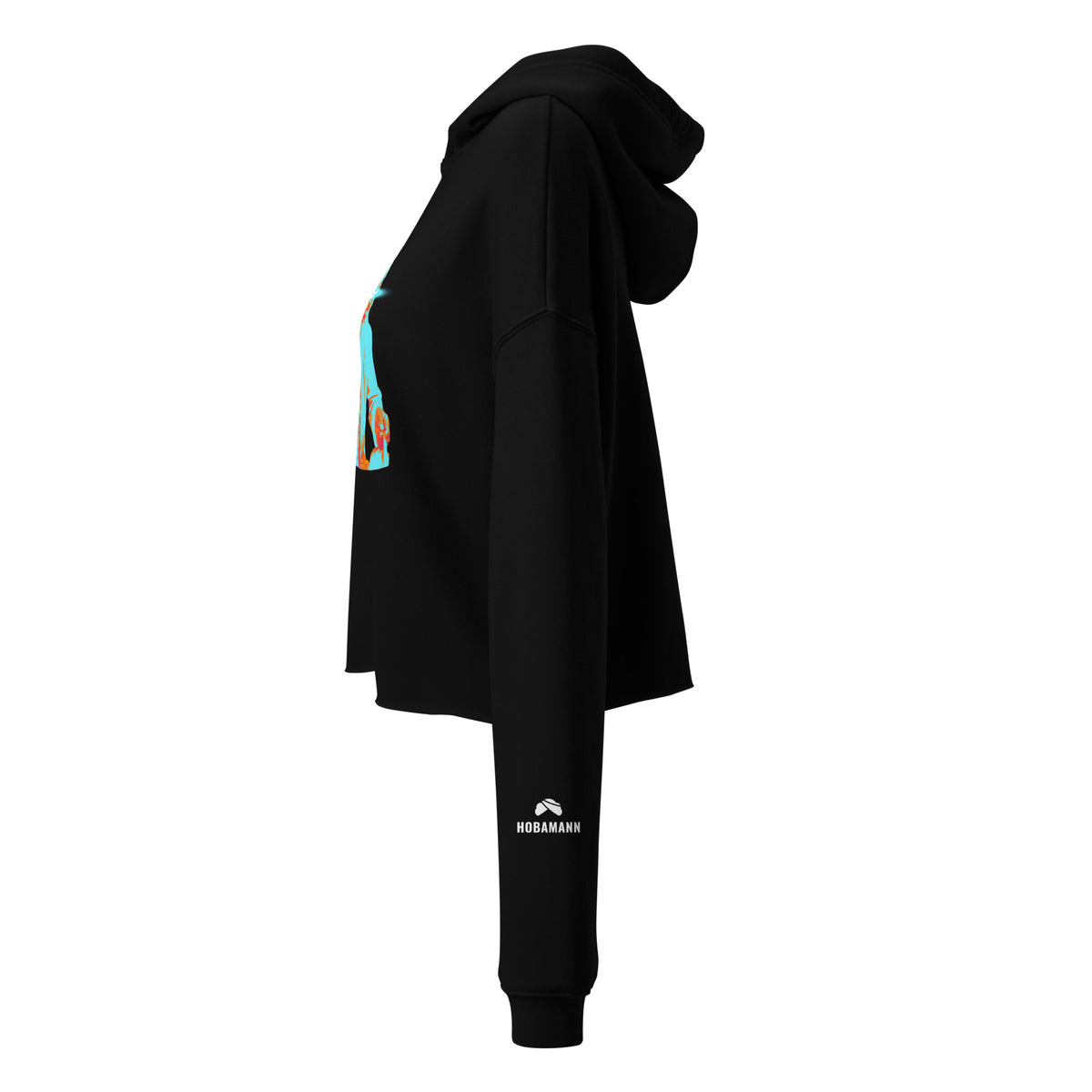 V-guru crop hoodie_black_HOBAMANN